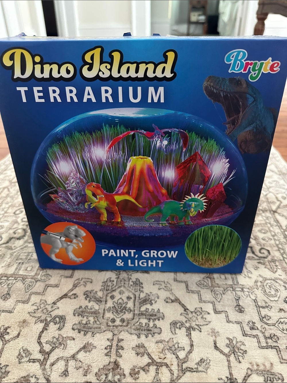 Dino Island Terrarium Paint, Grow & Light Kit - Blue